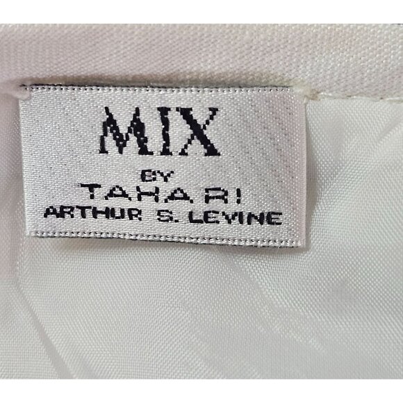 Mix By Tahari Womens Skirt Linen Blend White 8 Elegant Minimalist Quiet Luxury - Picture 5 of 11
